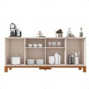 Ver imagem 4 de Buffet Aparador 4 Portas Balcão Bege Jace Caemmun