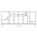 Ver imagem 6 de Buffet Aparador 4 Portas Balcão Bege Jace Caemmun