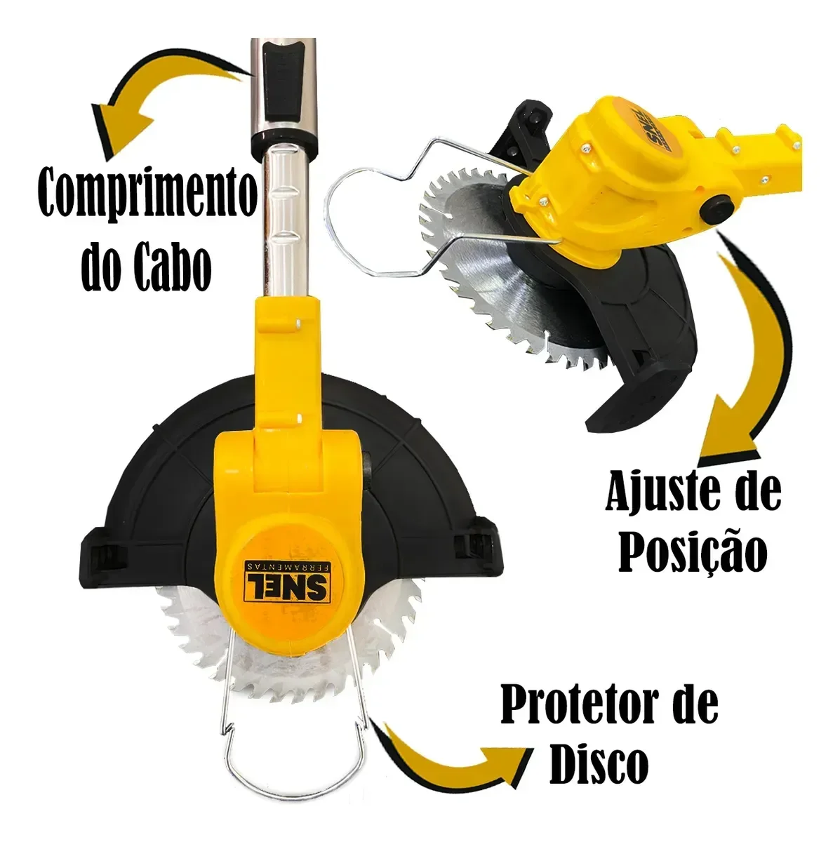 Roçadeira a Bateria 21v 850w com Rodas Sn20 Snel Ferramentas - 5