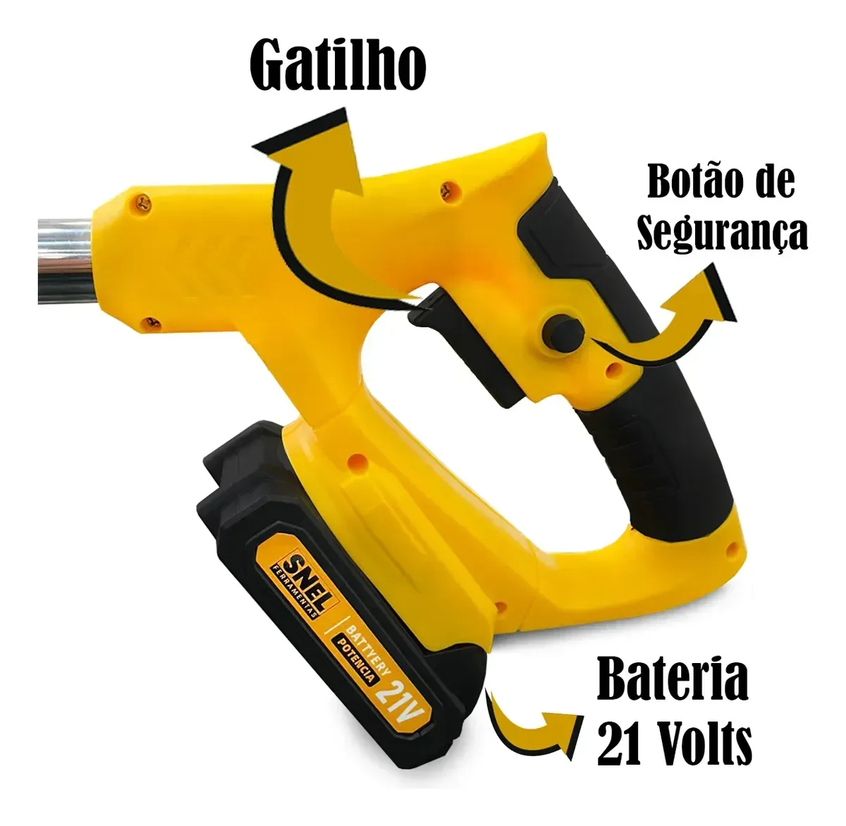 Roçadeira a Bateria 21v 850w com Rodas Sn20 Snel Ferramentas - 6