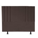 Ver imagem 1 de Cabeceira Estofada Cama Box King Grécia 195cm Courino Marrom