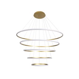 Lustre Pendente Anéis 196w 3000k Tendencia Moderno Bivolt Lumier - 1