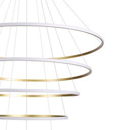 Lustre Pendente Anéis 196w 3000k Tendencia Moderno Bivolt Lumier - 5