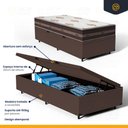 Ver imagem 7 de Cama Box Baú com Colchão de Molas Anjos Classic Pocket Solteiro King 96cm