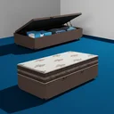 Ver imagem 1 de Cama Box Baú com Colchão de Molas Anjos Classic Pocket Solteiro King 96cm