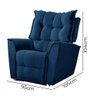 Poltrona Reclinavel do Mamãe Carinho Veludo Azul Marinho - 8