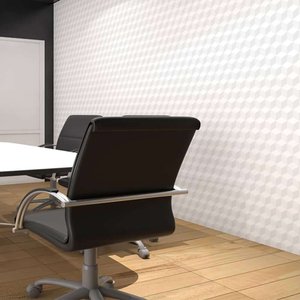Papel de Parede 3d - Geométrico Branco 2 Arte Destaque 2,50 Metros