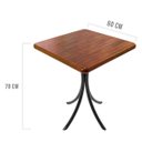 Ver imagem 3 de Conjunto Mesa 60x60 Cm com 2 Cadeiras para Cozinha Pequena - Laminado Imbuia