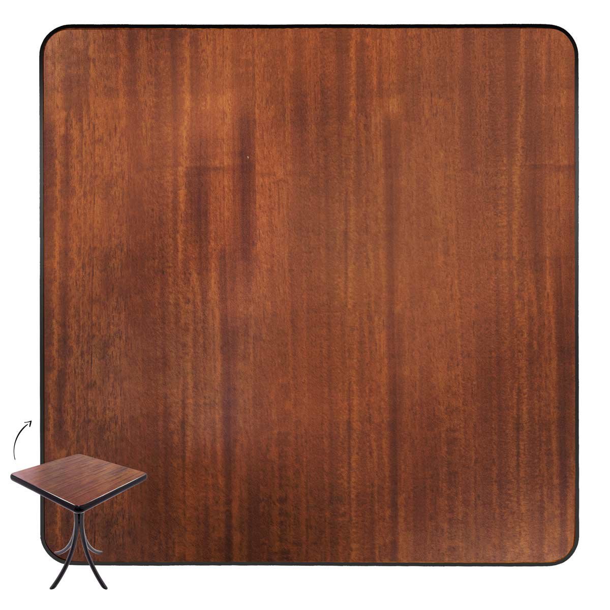Conjunto mesa 60x60 cm com 2 cadeiras para cozinha pequena - Laminado imbuia - 4