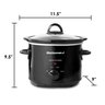 Elite Gourmet Panela Elétrica Slow Cooker 3 Qt com Tampa de Vidro (preta) - 8