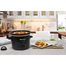 Elite Gourmet Panela Elétrica Slow Cooker 3 Qt com Tampa de Vidro (preta) - 7