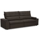 Ver imagem 6 de Sofá Retrátil Reclinável para Sala 3 Lugares 250cm Niels F04 Veludo Marrom Escuro - Lyam Decor