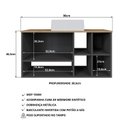 Ver imagem 7 de Gabinete de Banheiro Suspenso 90 cm BA308 2 Portas e Nichos com Cuba Essence Yescasa