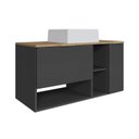 Ver imagem 2 de Gabinete de Banheiro Suspenso 90 cm BA308 2 Portas e Nichos com Cuba Essence Yescasa