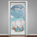 Ver imagem 1 de Adesivo Para Porta Elefantinho No Balão- 73X210Cm
