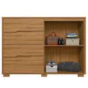 Ver imagem 6 de Cômoda para Quarto 4 Gavetas 2 Portas 147cm Texas Marrom/Freijó
