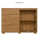 Ver imagem 4 de Cômoda para Quarto 4 Gavetas 2 Portas 147cm Texas Marrom/Freijó
