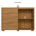 Ver imagem 7 de Cômoda para Quarto 4 Gavetas 2 Portas 147cm Texas Marrom/Freijó