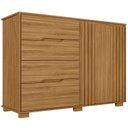 Ver imagem 2 de Cômoda para Quarto 4 Gavetas 2 Portas 147cm Texas Marrom/Freijó