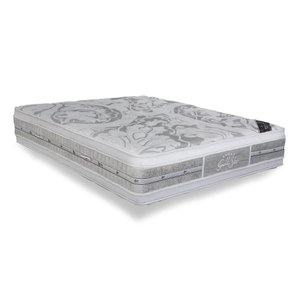 Colchão Viúva Espuma Látex Molas Ensacadas Pocket Super Luxo Double Face Euro Pillow (128x188x36)