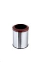Ver imagem 1 de Lixeira Inox Aro Esmaltado 15 Litros Cozinha Banheiro Cesto - Marrom