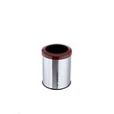 Ver imagem 1 de Lixeira Inox Aro Esmaltado 15 Litros Cozinha Banheiro Cesto - Marrom