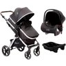 Carrinho com Bebe Conforto e Base Kansas Silver - Premium Baby - 1