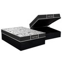 Ver imagem 1 de Cama Box Baú Casal: Colchão Molas Probel Prolastic Prodormir Sleep + Base Crc Courano Black(