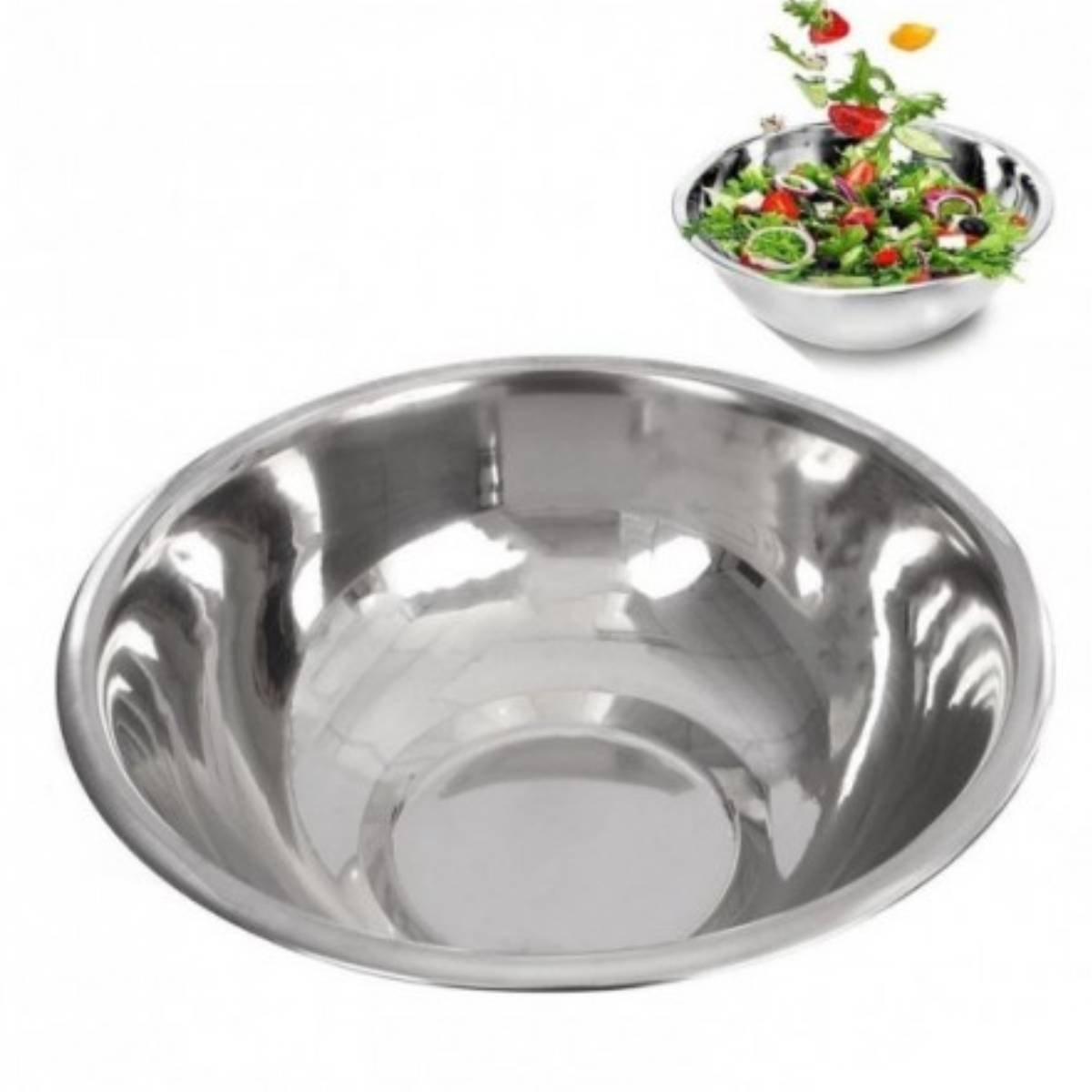 Tigela Cumbuca Inox Funda Redonda 2500ml para Porções Salada - 7