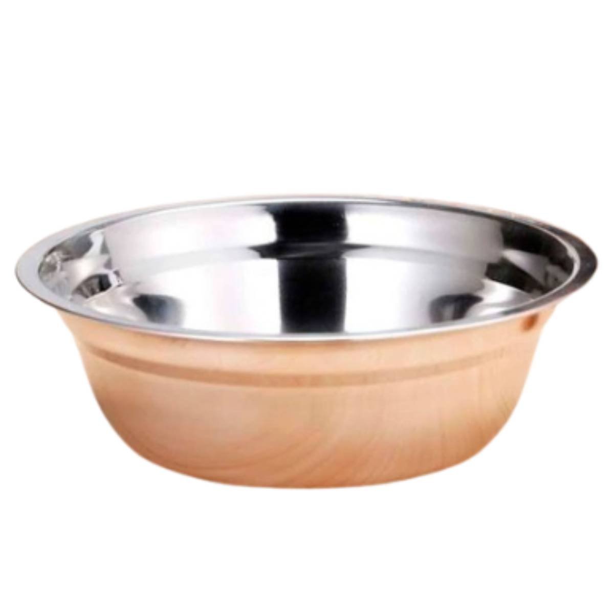 Tigela Cumbuca Inox Funda Redonda 2500ml para Porções Salada - 1