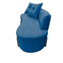 Ver imagem 5 de Namoradeira Sofá Feijão Luna 130cm Orgânica Bouclé Azul Marinho