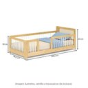 Ver imagem 4 de Cama Montessoriana Wave e Moldura com LED New Garden Casatema MadeiraOriginals Marrom/Branco