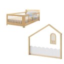 Ver imagem 3 de Cama Montessoriana Wave e Moldura com LED New Garden Casatema MadeiraOriginals Marrom/Branco