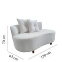 Ver imagem 7 de Namoradeira Sofá Feijão Suria Orgânica Linho Bege