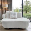 Ver imagem 1 de Namoradeira Sofá Feijão Suria Orgânica Linho Bege