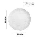 Ver imagem 2 de Jogo 4 Pratos Raso Porcelana New Bone Butterfly 26,5cm Lyor Branco