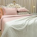 Ver imagem 3 de Cobre Leito Casal Vitoria Dupla Face 3pçs Rosé