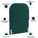 Ver imagem 5 de Cabeceira Cama Box 100cm Lanna com Puff Recamier Doha W01 Bouclê Verde - Lyam Decor