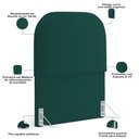 Ver imagem 4 de Cabeceira Cama Box 100cm Lanna com Puff Recamier Doha W01 Bouclê Verde - Lyam Decor