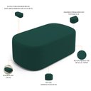 Ver imagem 6 de Cabeceira Cama Box 100cm Lanna com Puff Recamier Doha W01 Bouclê Verde - Lyam Decor