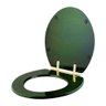 Assento Sanitário Convencional Oval Universal Verde Degradê com Ferragem Dourada - 2