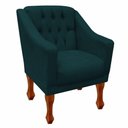 Ver imagem 4 de Kit Namoradeira + 1 Poltrona Decorativa Grécia Dritex Suede Azul