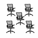 Ver imagem 1 de Kit 5 Cadeiras de Escritório Diretor Baltimore com Sistema Relax Preto Rivatti