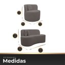 Ver imagem 6 de Kit 2 Poltrona com Sofá Curvo 2 Lugares Feijão Forma Orgânica 1,50 Bouclé Maranata