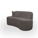 Ver imagem 5 de Kit 2 Poltrona com Sofá Curvo 2 Lugares Feijão Forma Orgânica 1,50 Bouclé Maranata
