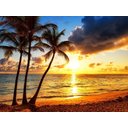 Ver imagem 2 de Papel De Parede Praia Mar Por Do Sol Coqueiro Npr220