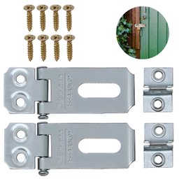 Dobradiça Porta Cadeado Fecho Trinco Zincado 4cm para Portão Gaveta Armário | Silvana | Kit 02 Un - 3