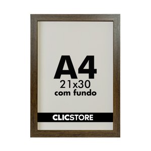 Kit 10 Moldura A4 21x30cm com Fundo sem Vidro Certificado Quadro Decorativo Imagem Cor:marrom