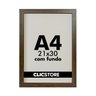 Kit 10 Moldura A4 21x30cm com Fundo sem Vidro Certificado Quadro Decorativo Imagem Cor:marrom - 1