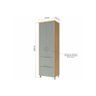 Armário Multiuso Lavanderia Marquesa C/ 2 Portas e 2 Gavetas 70cm Branca - Nesher - 3
